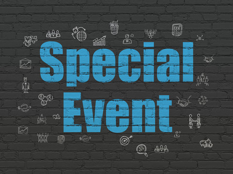Business concept: Special Event on wall background