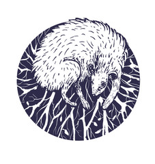 vector illustration of a fairy-tale forest