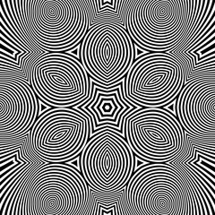 Black and White Abstract Striped Background. Vector Illustration.
