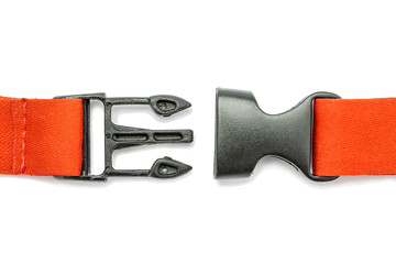 The black plastic belt buckle