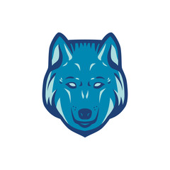 Wolf head logo. Three color concept. Logo template