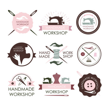 Handmade workshop logo vintage