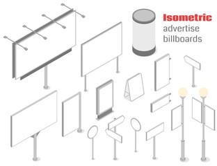 Isometric advertise billboards  - obrazy, fototapety, plakaty