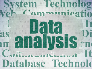 Data concept: Data Analysis on Digital Data Paper background