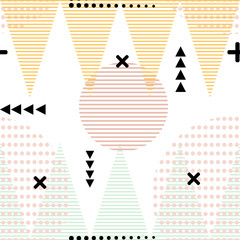 Seamless memphis style. The texture of fabric, prints, printing.