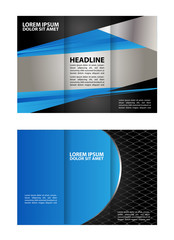 Tri-fold Brochure Design and Catalog Vector Concept Template
