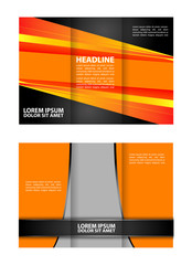 brochure design template blue white curves color, frame for images
