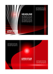 Red brochure tri fold template
