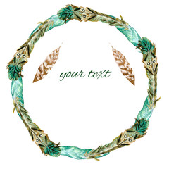 Wreath. Can be used for printing and design.