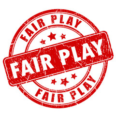 Fair play rubber stamp - obrazy, fototapety, plakaty