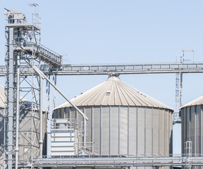 Fototapeta na wymiar Storage facility cereals, and biogas production