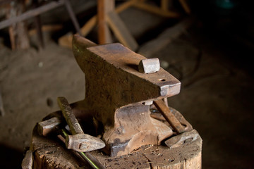Old Tools of a Blacksmith. Background
