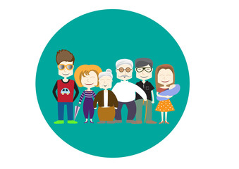 family graphic design , vector illustration 