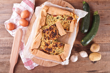 Zucchini savoury pie.