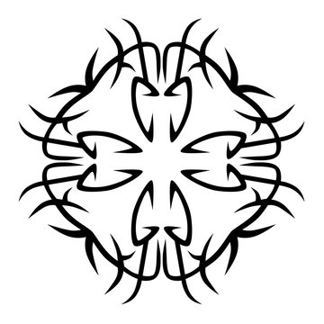 Tattoo. Stencil. Pattern. Design. Ornament. 
Abstract black and white pattern for a different design.

