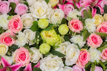 beautiful wedding Artificial flower background