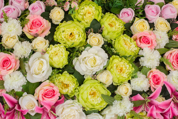 beautiful wedding Artificial flower background