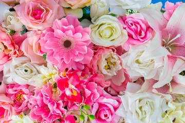 beautiful wedding Artificial flower background