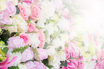 beautiful wedding Artificial flower background