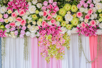 beautiful wedding Artificial flower background
