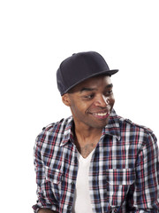 front view of a man looking away.