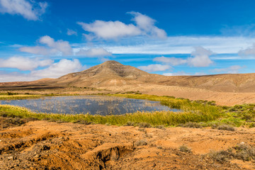 Lake In Fuerteventura Inland-Canary Islands, Spain