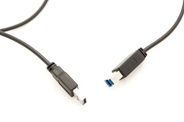 Black USB cable port.