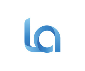 Colorful Letter L A Logo