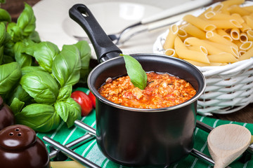 Mediterranean meal preparation.