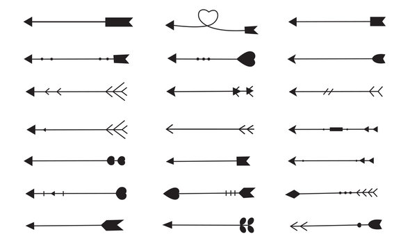 hand drawn arrow set