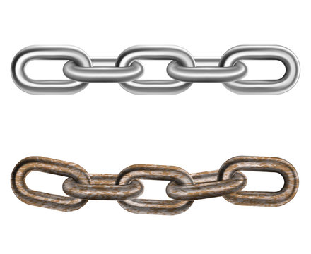 Realistic Steel Chains  2 Pieces Set