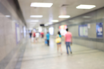 abstract blur people in subway
