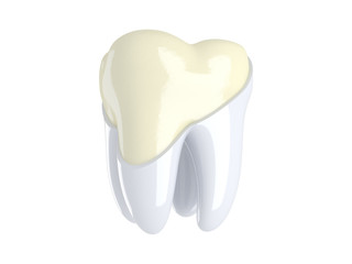 Restoration and renovation of the tooth enamel. 3D render