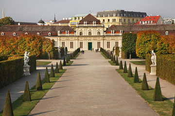 Naklejka premium Belvedere Palace complex in Vienna. Austria
