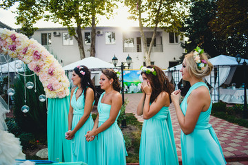 Emotional bridesmaids