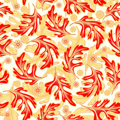 vector seamless graphical artistic fantasy pattern.