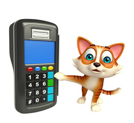  cat cartoon character with swap machine