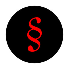 Paragraph sign. Red vector icon