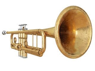Naklejka premium Trumpet isolated on white 3D rendering
