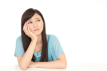 Fototapeta premium 憂鬱な表情の女性