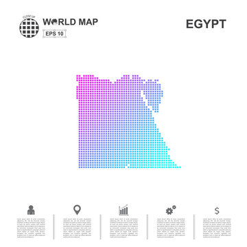 Map Of Egypt pixel Vector