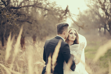 Wedding couple outdoor