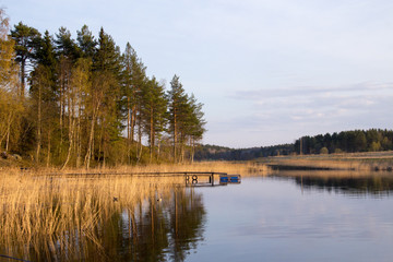 Fototapeta na wymiar Залив Ладожского озера, Карелия
