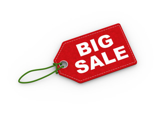 3d tag label word text big sale