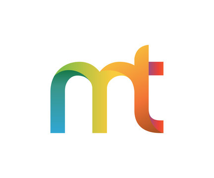 Colorful Letter M T Logo