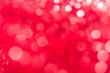 Red bokeh holiday textured Christmas decorations background