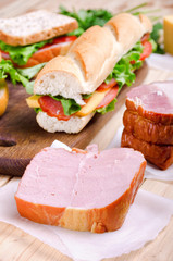 Sandwiches and Ingredients. Food. Fresh & healthy food. Concept