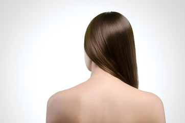Fototapeta premium Woman. Straight long hair.