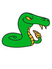 Naklejka premium rattlesnake poisonous nasty bite dangerous comic cartoon snake