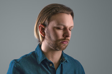 Portrait of man in casual shirt